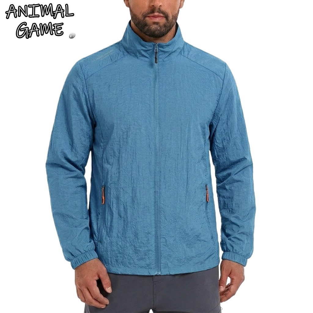 Fishing Jacket Waterproof - เสื้อคลุมกันแดด UPF50+ สำหรับผู้ชาย ระบายอากาศได้ดี กันน้ำ เหมาะสำหรับเล่นกีฬา