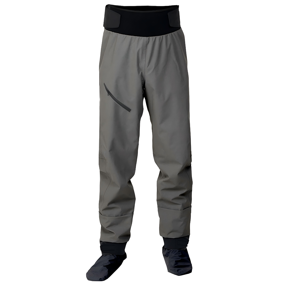 Fishing Pants Waterproof - กางเกงว่ายน้ำสำหรับตกปลาแบบฟลายฟิชชิ่งสำหรับผู้ชาย วัสดุกันน้ำสามชั้น ระบายอากาศได้ดี พร้อมถุงเท้าโพลีเอสเตอร์ PM10
