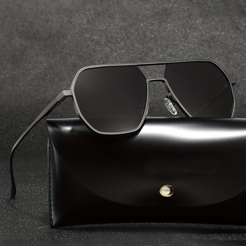 Fishing Sunglasses Polarized - แว่นกันแดดโพลาไรซ์สไตล์วินเทจสำหรับผู้ชาย แฟชั่นสีดำ แว่นตาแนวเรโทร แบรนด์ดีไซน์ทันสมัย สำหรับขับรถ ตกปลา