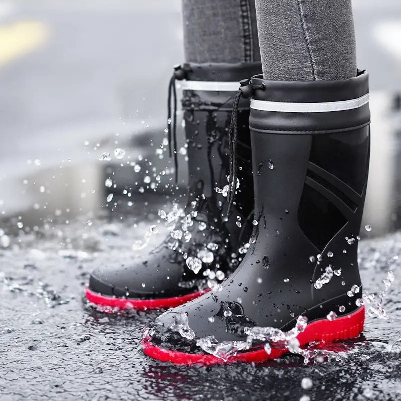 รองเท้าบูทยางกันฝนแบบกลางสำหรั - Fishing Boots บทวิจารณ์และราคา
