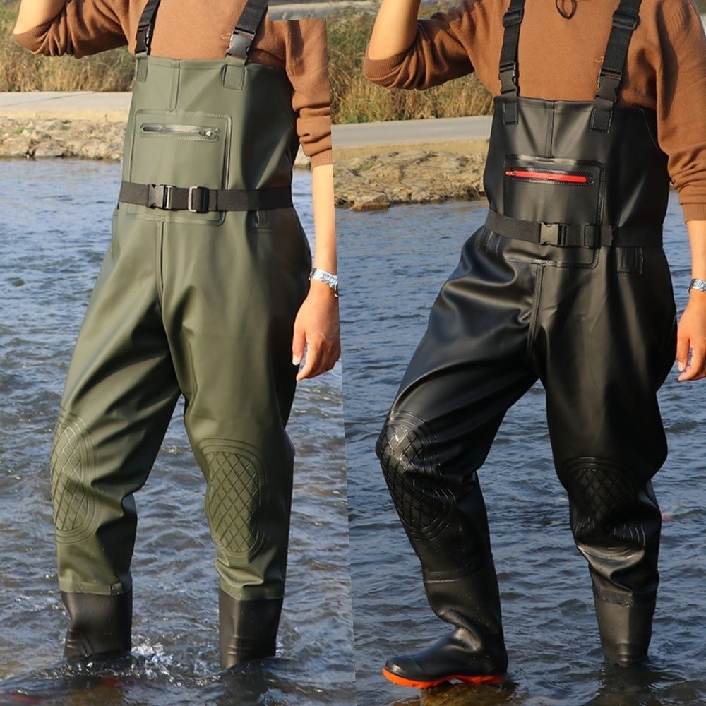 ชุดตกปลา PVC แบบหนา พร้อมแผ่นร - Fishing Pants Waterproof บทวิจารณ์และราคา