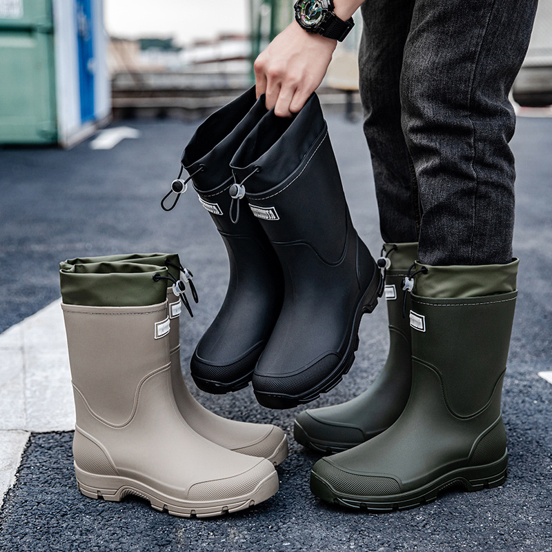 รองเท้ายางพื้นหนาทนทานสำหรับผู - Fishing Boots บทวิจารณ์และราคา