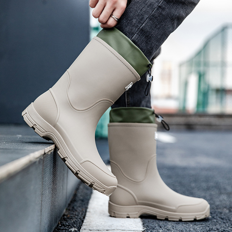 รองเท้ายางพื้นหนาทนทานสำหรับผู - Fishing Boots บทวิจารณ์และราคา